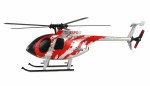 AFX MD500E civiele borstelloze 4-kanaals 325 mm helikopter 6G RTF rood/zilver